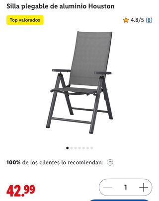 Silla plegable aluminio Houston
