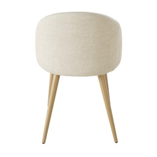 4 Sillas Vintage Tela Beige y Madera