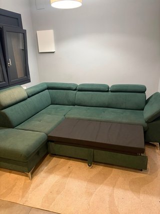 Sofá Cama Verde Tela