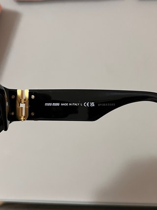 Occhiali da sole Miu Miu Glimpse neri e oro
