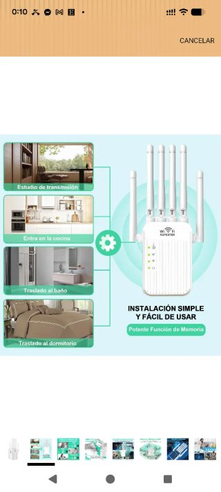 Amplificador WiFi Potente 5G/2.4G Repetidor Nuevo