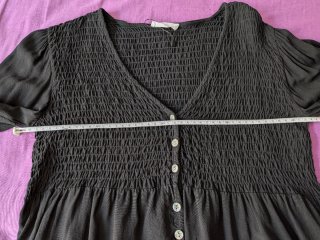 Blusa Negra Fluida Pájaro Loco Talla Única
