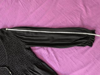 Blusa Negra Fluida Pájaro Loco Talla Única