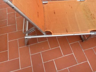 Tumbona de aluminio naranja