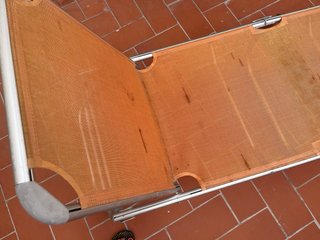 Tumbona de aluminio naranja