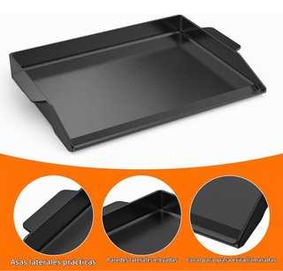 Plancha Hierro Fundido Esmaltado Negra