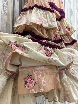 Vestido Gitana Beige y Rosa