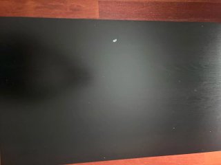 Mesa centro negra rectangular con balda