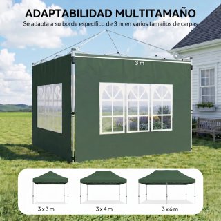 Paredes laterales para carpa verde