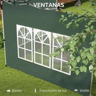 Paredes laterales para carpa verde