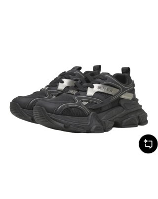 Zapatillas Buffalo Zayla Negras y Plateadas
