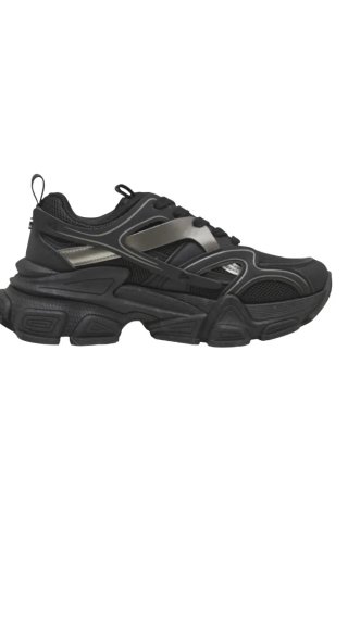 Zapatillas Buffalo Zayla Negras y Plateadas