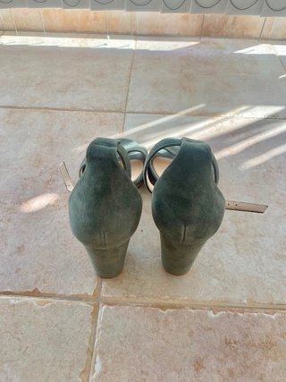 Sandalias en Ante Verde Talla 39