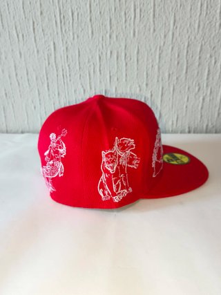 Gorra New Era NY mitología Roja 59FIFTY 7 3/8 Y2K