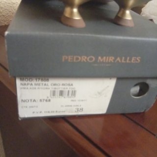 Sandalias Pedro Miralles Piel Doradas Nuevas