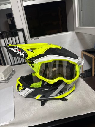 Cascos Enduro verde fosforito