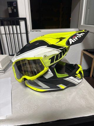 Cascos Enduro verde fosforito