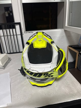 Cascos Enduro verde fosforito