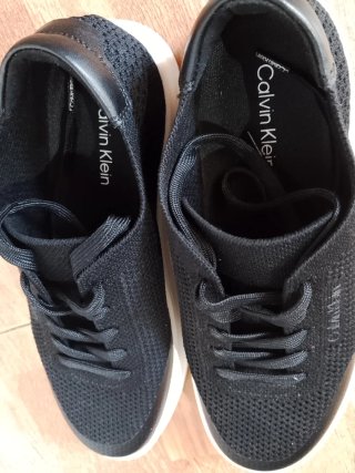 Zapatillas Calvin Klein Mujer Negras Blancas