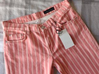 Pantalón Zara rayas rosa y blanco Talla M
