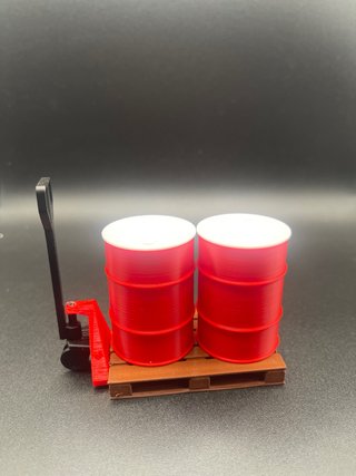 Set di modellismo 1:18 con pallet e carrello elevatore