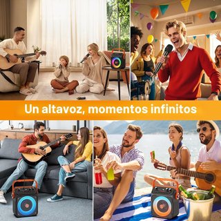 SIN ABRIR Karaoke con 2 Micrófonos Inalámbrico 60W