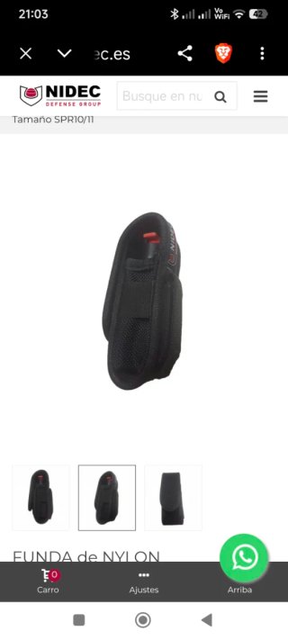 Funda para spray negro