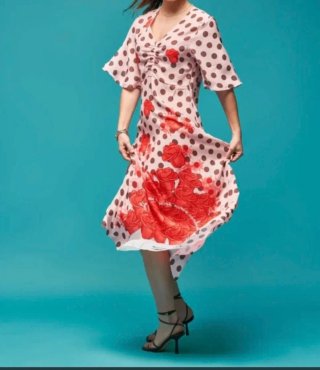 Vestido Anabel Lee lunares y rosas