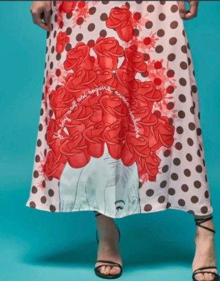 Vestido Anabel Lee lunares y rosas