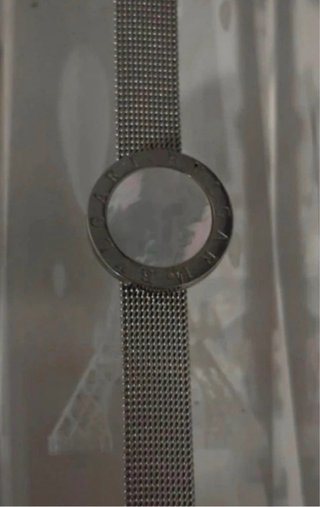 Pulsera plateada acero mujer