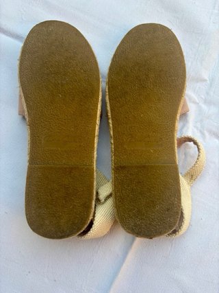 Sandalias Zara Niña Talla 36 Beige y Negro