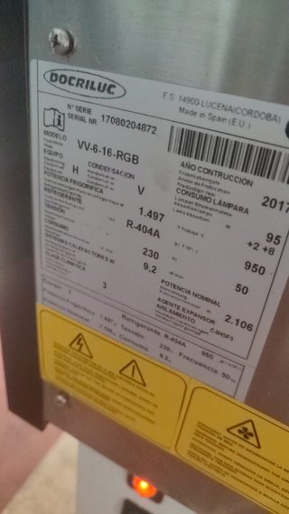 Vitrina Pastelera Refrigerada