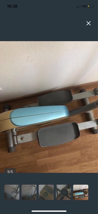 Bicicleta Elíptica Gris y Azul