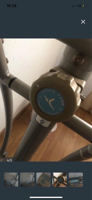 Bicicleta Elíptica Gris y Azul