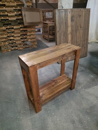 Mueble recibidor madera reciclada roble