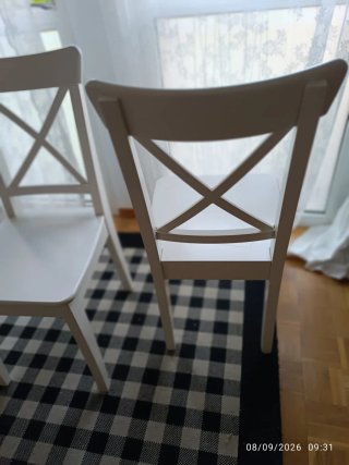 Sillas Rosentorp IKEA Madera Blanca, lote de dos.