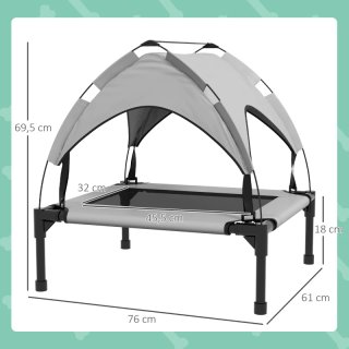 Cama elevada para mascotas con toldo ALGO USADA