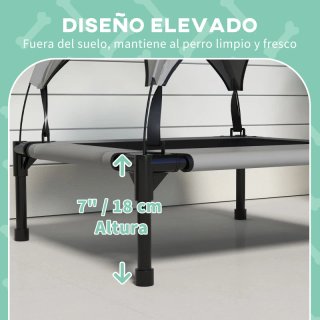 Cama elevada para mascotas con toldo ALGO USADA
