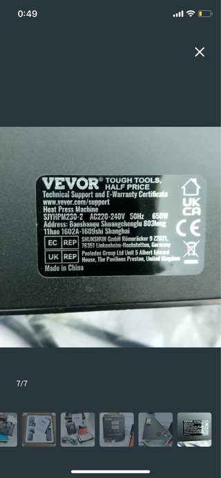 Prensa Térmica VEVOR Sublimación 650W