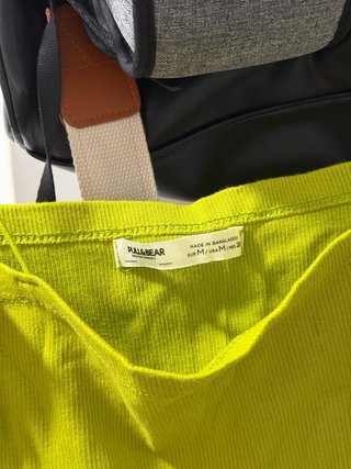 Top Pull&Bear verde lima M tirantes finos