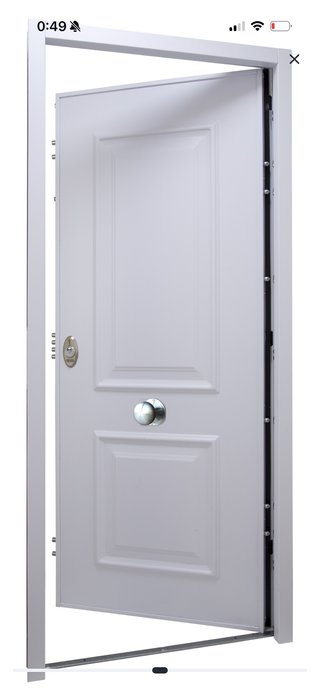 Puerta de seguridad blanca