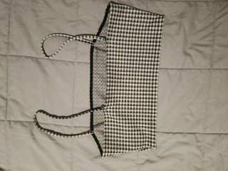 Top cuadros H&M blanco y negro tirantes