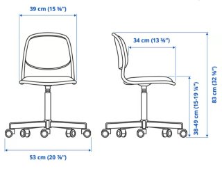 Silla de escritorio infantil IKEA rosa