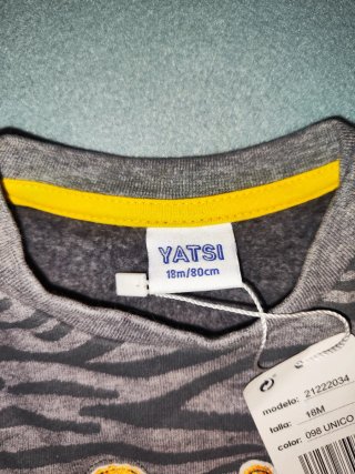 Conjunto Bebé T18m Gris y Amarillo