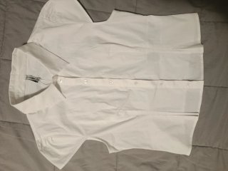Camicia aderente bianca da donna per ufficio