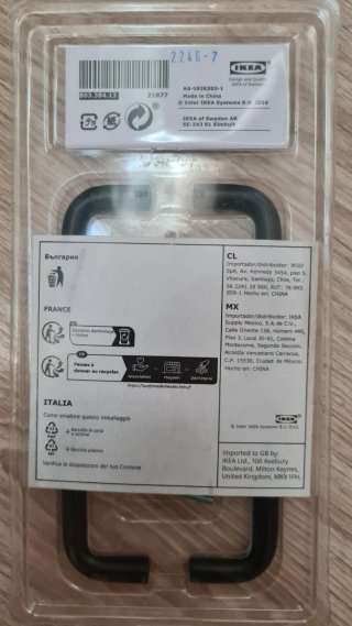 Tiradores IKEA BAGGANÄS Negros 128mm Nuevos