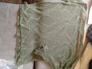 Jersey calado punto verde talla única