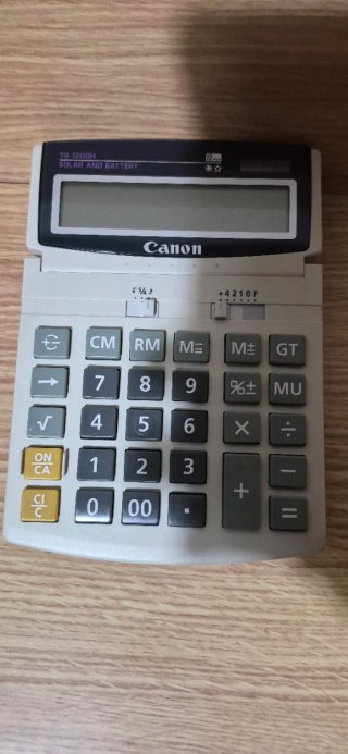 Calculadora Canon Solar y Batería