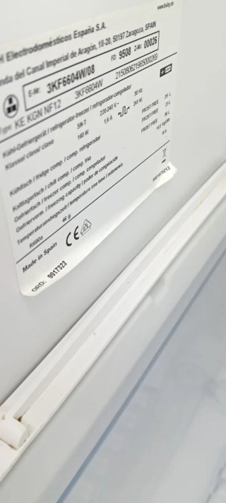 NEVERA COMBI BALAY NO FROST ENERGÍA A+
