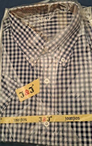 Camisa J&J cuadros azul y blanco Talla L